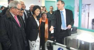 Fleur Pellerin, la ministre déléguée chargée des PME, a vanté les mérites de l’innovation dans deux entreprises de la Zac du Breuil à Messein le 14 mars.