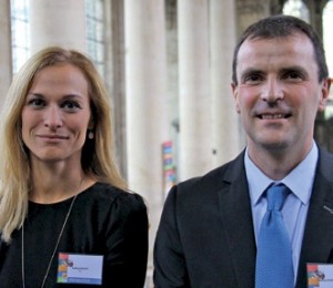 Audrey Raguet et Michel Etcheberrigaray, respectivement directrice et président de l’Aial à l’occasion des Rencontres de La Lorraine Notre Signature, le 13 octobre à Pont-à-Mousson.