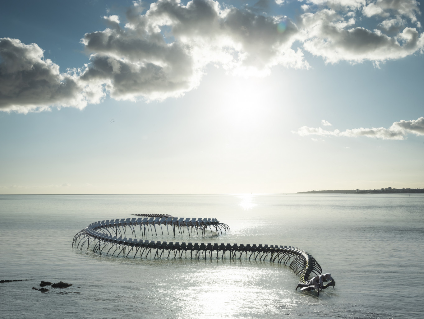 Le serpent d’océan, par Huang Yong Ping, à Saint Brévin. © Franck Tomps / LVAN.