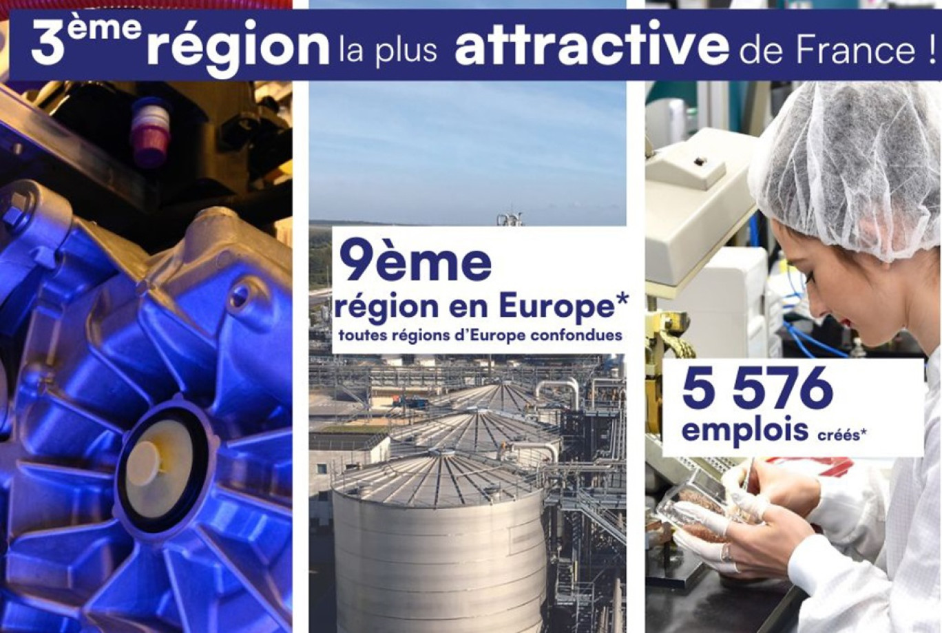 D’après le baromètre de l’attractivité du cabinet Ernst & Young, le Grand Est s’affiche comme la 3e région la plus attractive de France pour l’accueil des investissements étrangers. 