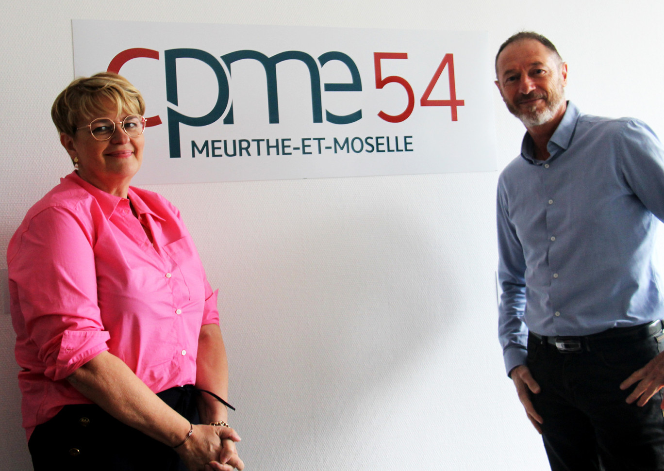 Carole Chrisment, la présidente de la CPME de Meurthe-et-Moselle et Pascal Raigneaut, nouveau chargé de développement. 