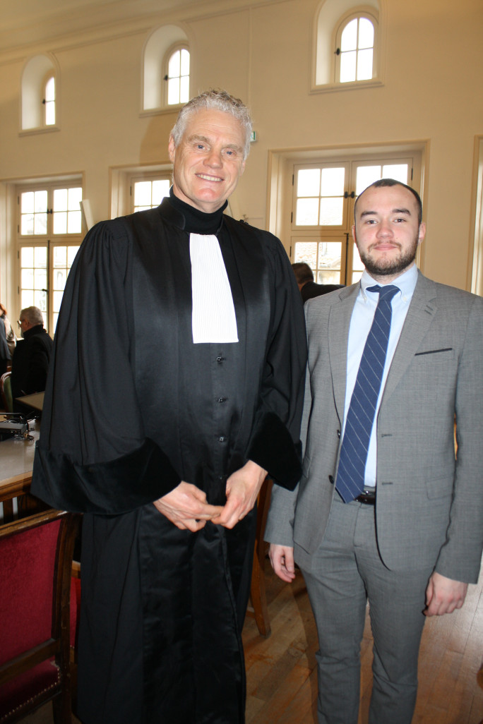 ©  Alexandra MARQUET- Le visage de l'APESA en Meuse avec Attemane Slimane, le président de l'association  et Maître Gauthier Sommelette, greffier au tribunal de Bar-le-Duc et secrétaire de l'association