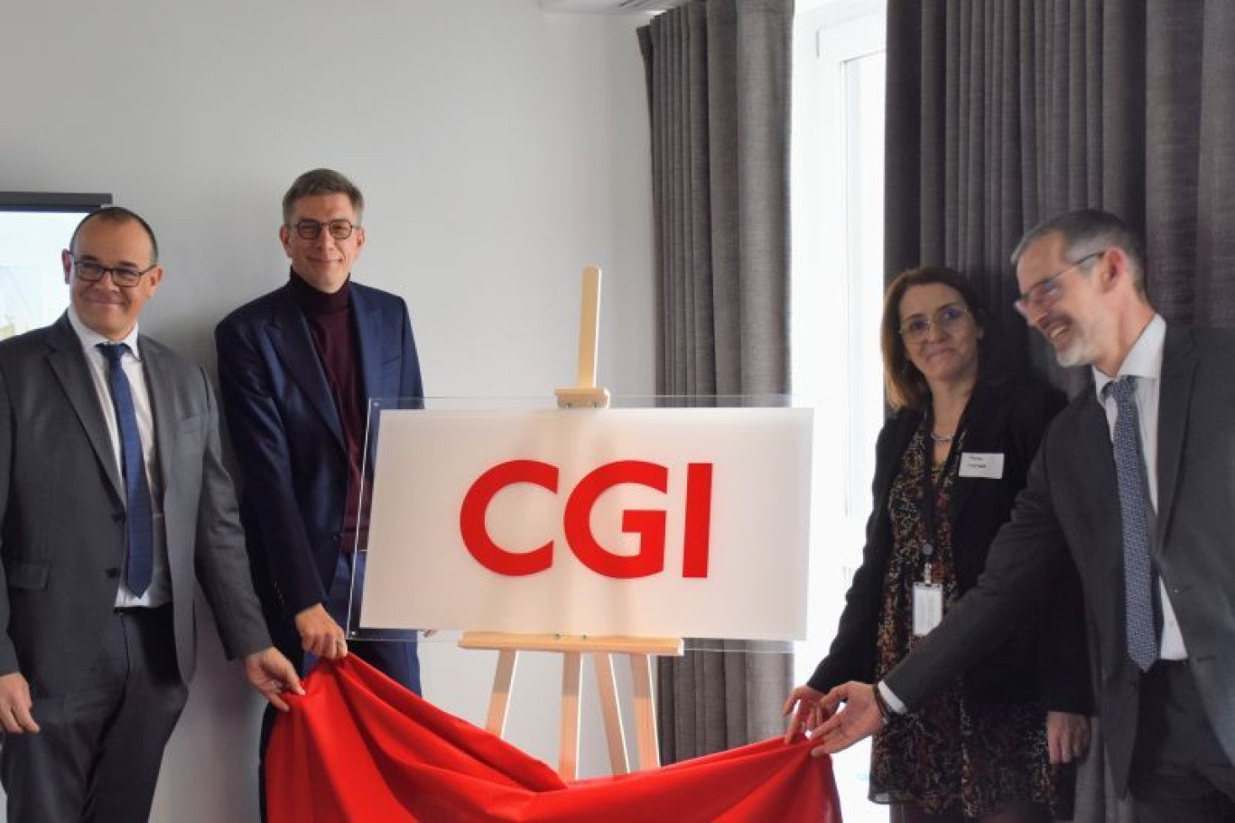 © CGI. Le groupe canadien CGI a inauguré ses nouveaux locaux à Nancy, le 7 février, en présence notamment de Mathieu Klein, maire de Nancy et président de la Métropole du Grand Nancy. 