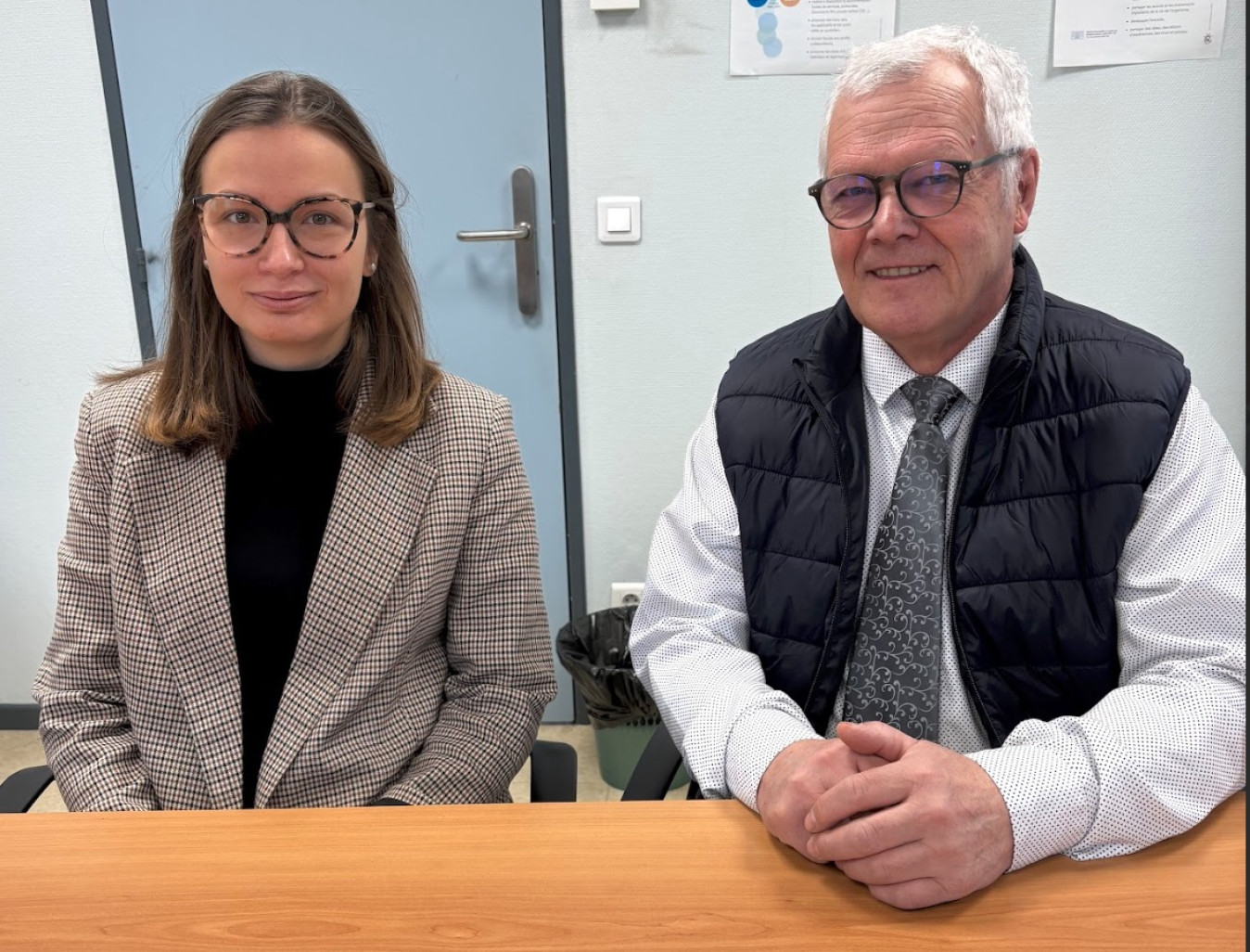 © Alexandra Marquet - Elise Branger, cheffe de projets mobilités et Benoît Hacquin, le président du Pays Barrois