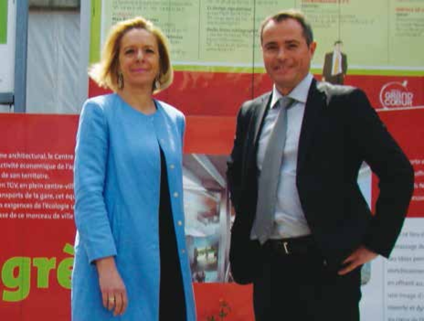 Béatrice Cuif-Mathieu, directrice générale de «Grand Nancy, congrès et événements» et Thierry Bottard en charge de la précommercialisation du Centre des Congrès Prouvé, ciblent de nouveaux marchés.