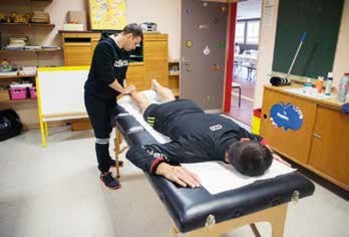 Après l’effort, le repos des guerriers grâce aux masseurs présents sur l’événement.