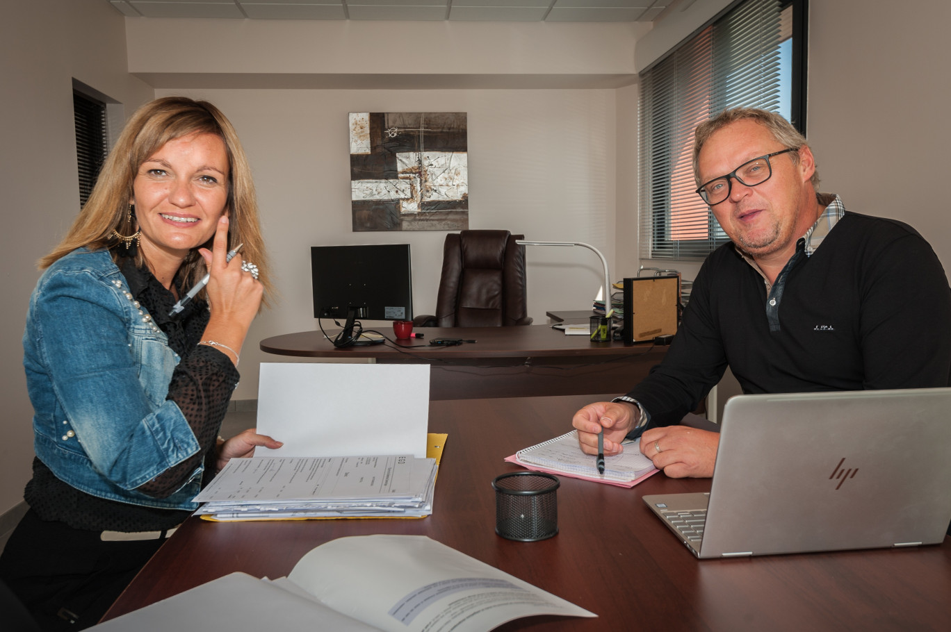 Virginie Colin (à gauche)et Thierry Colin (à droite) un duo efficace.