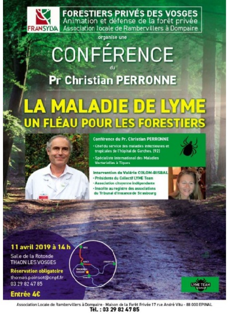 Conférence : «La maladie de Lyme, un fléau pour les forestiers !»