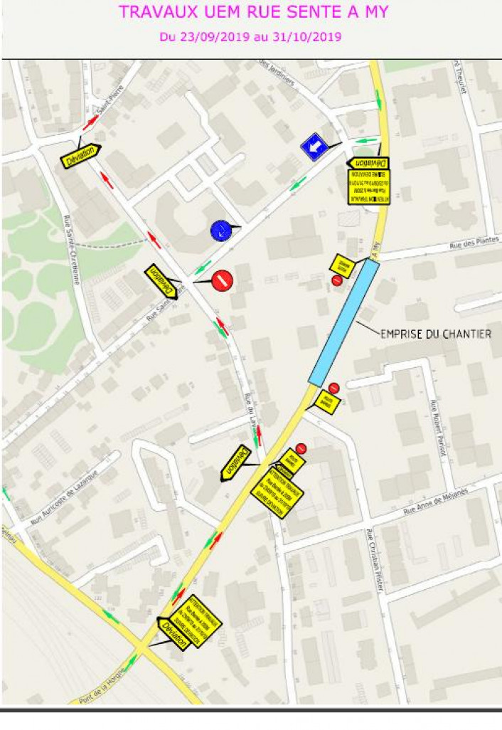 Des travaux de raccordement bientôt rue Sente à My